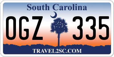 SC license plate OGZ335