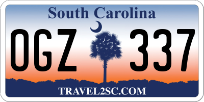 SC license plate OGZ337