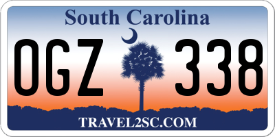 SC license plate OGZ338
