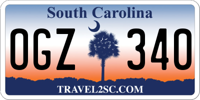 SC license plate OGZ340