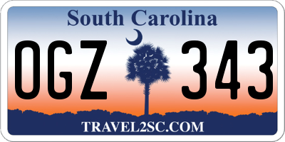 SC license plate OGZ343