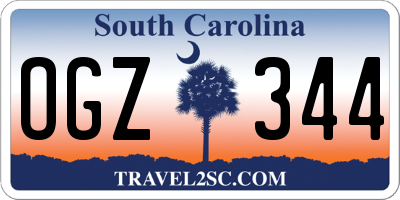 SC license plate OGZ344