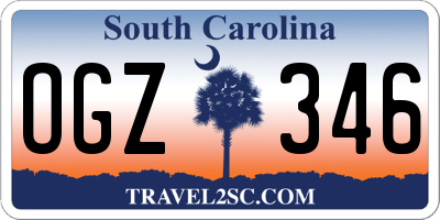 SC license plate OGZ346