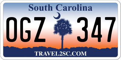 SC license plate OGZ347