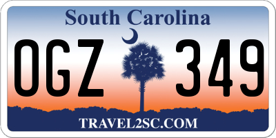 SC license plate OGZ349