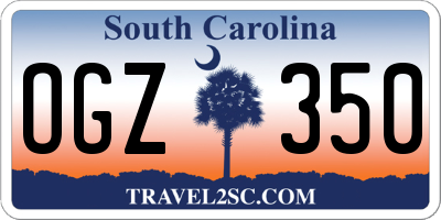 SC license plate OGZ350