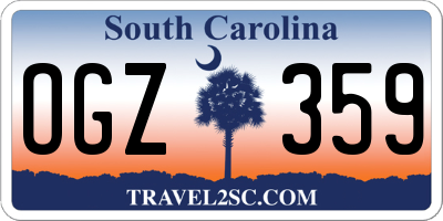 SC license plate OGZ359
