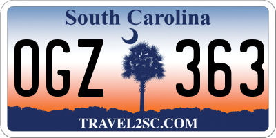 SC license plate OGZ363