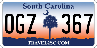 SC license plate OGZ367