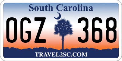 SC license plate OGZ368