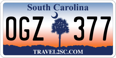 SC license plate OGZ377