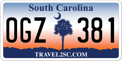 SC license plate OGZ381