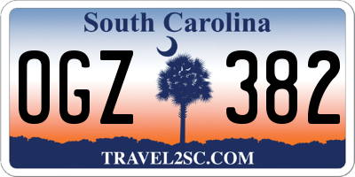 SC license plate OGZ382