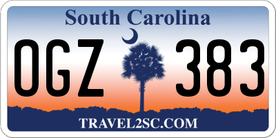 SC license plate OGZ383