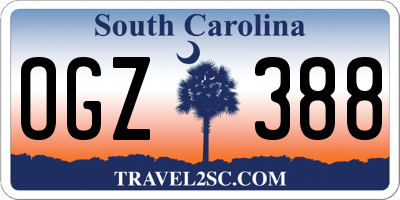 SC license plate OGZ388