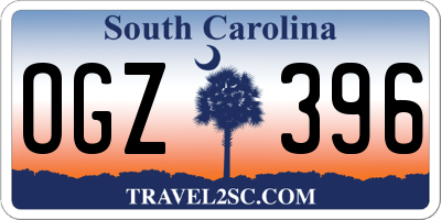 SC license plate OGZ396