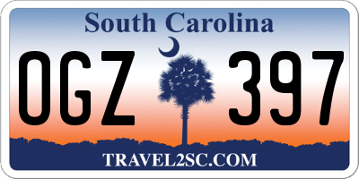 SC license plate OGZ397