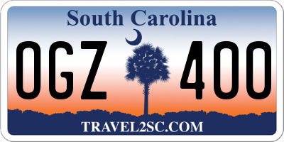 SC license plate OGZ400