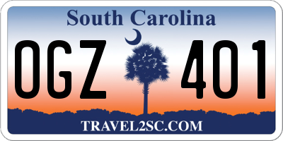 SC license plate OGZ401