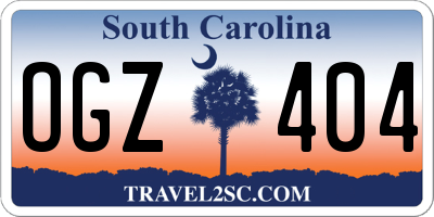 SC license plate OGZ404