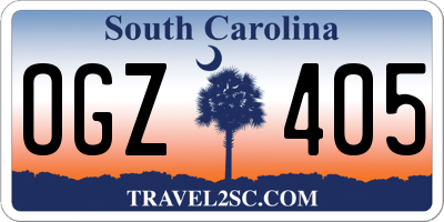 SC license plate OGZ405