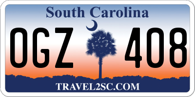 SC license plate OGZ408