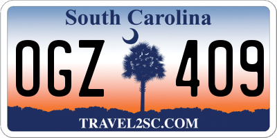 SC license plate OGZ409