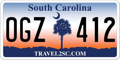 SC license plate OGZ412