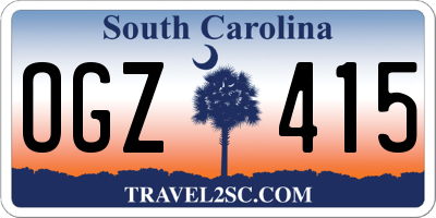 SC license plate OGZ415