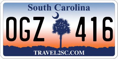 SC license plate OGZ416