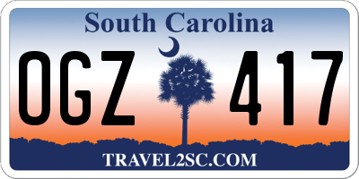 SC license plate OGZ417