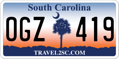 SC license plate OGZ419