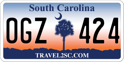 SC license plate OGZ424