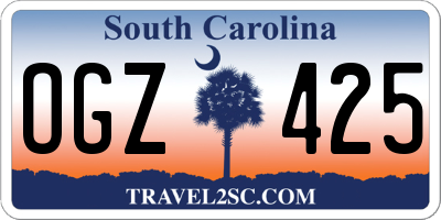 SC license plate OGZ425