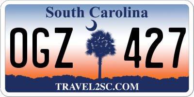 SC license plate OGZ427