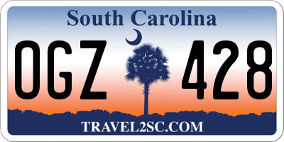 SC license plate OGZ428