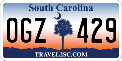 SC license plate OGZ429