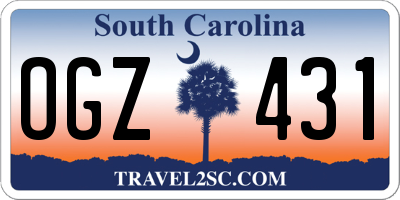 SC license plate OGZ431