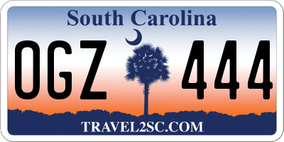 SC license plate OGZ444