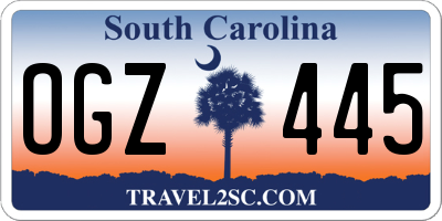 SC license plate OGZ445