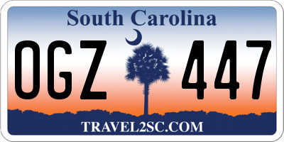 SC license plate OGZ447