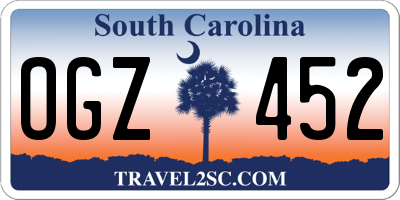 SC license plate OGZ452