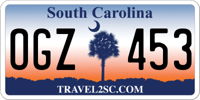 SC license plate OGZ453
