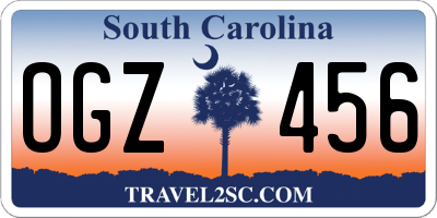 SC license plate OGZ456