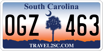 SC license plate OGZ463