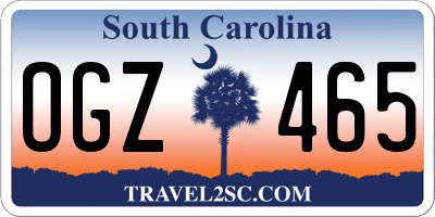 SC license plate OGZ465