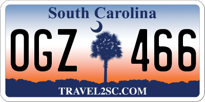 SC license plate OGZ466