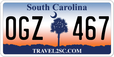 SC license plate OGZ467