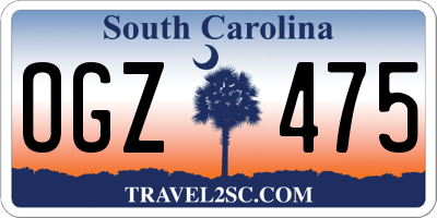 SC license plate OGZ475