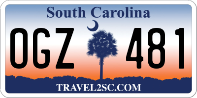 SC license plate OGZ481